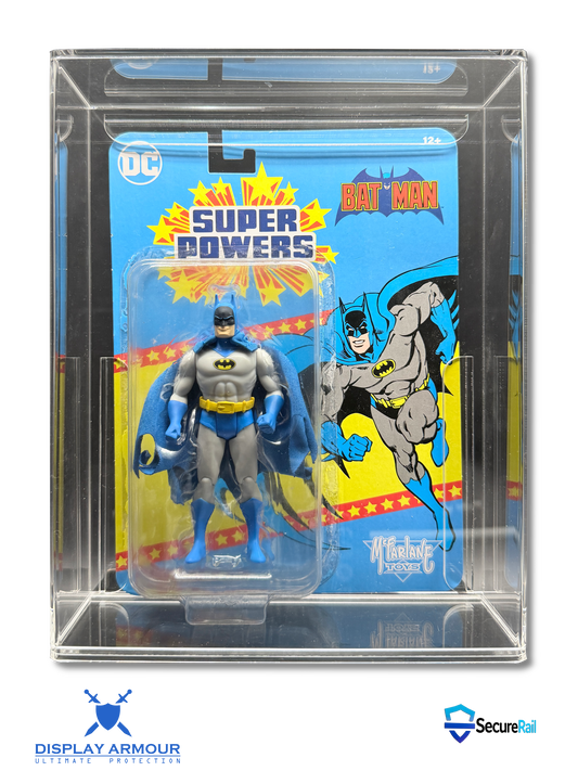 Super Powers McFarlane MOC Action Figure Display Case – UV Acrylic Protector