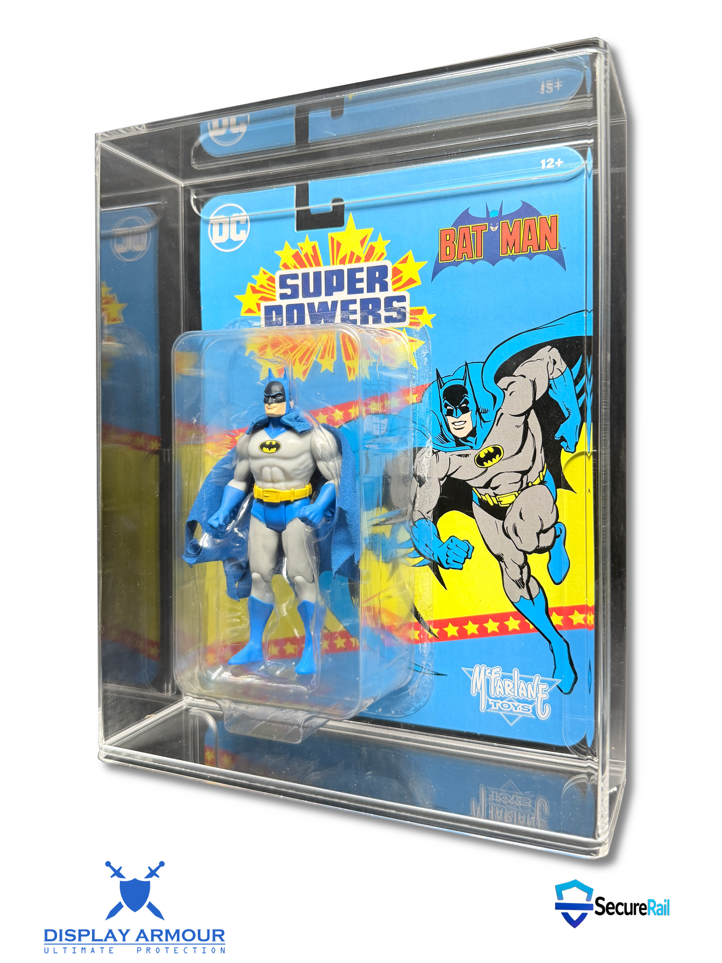 Super Powers McFarlane MOC Action Figure Display Case – UV Acrylic Protector