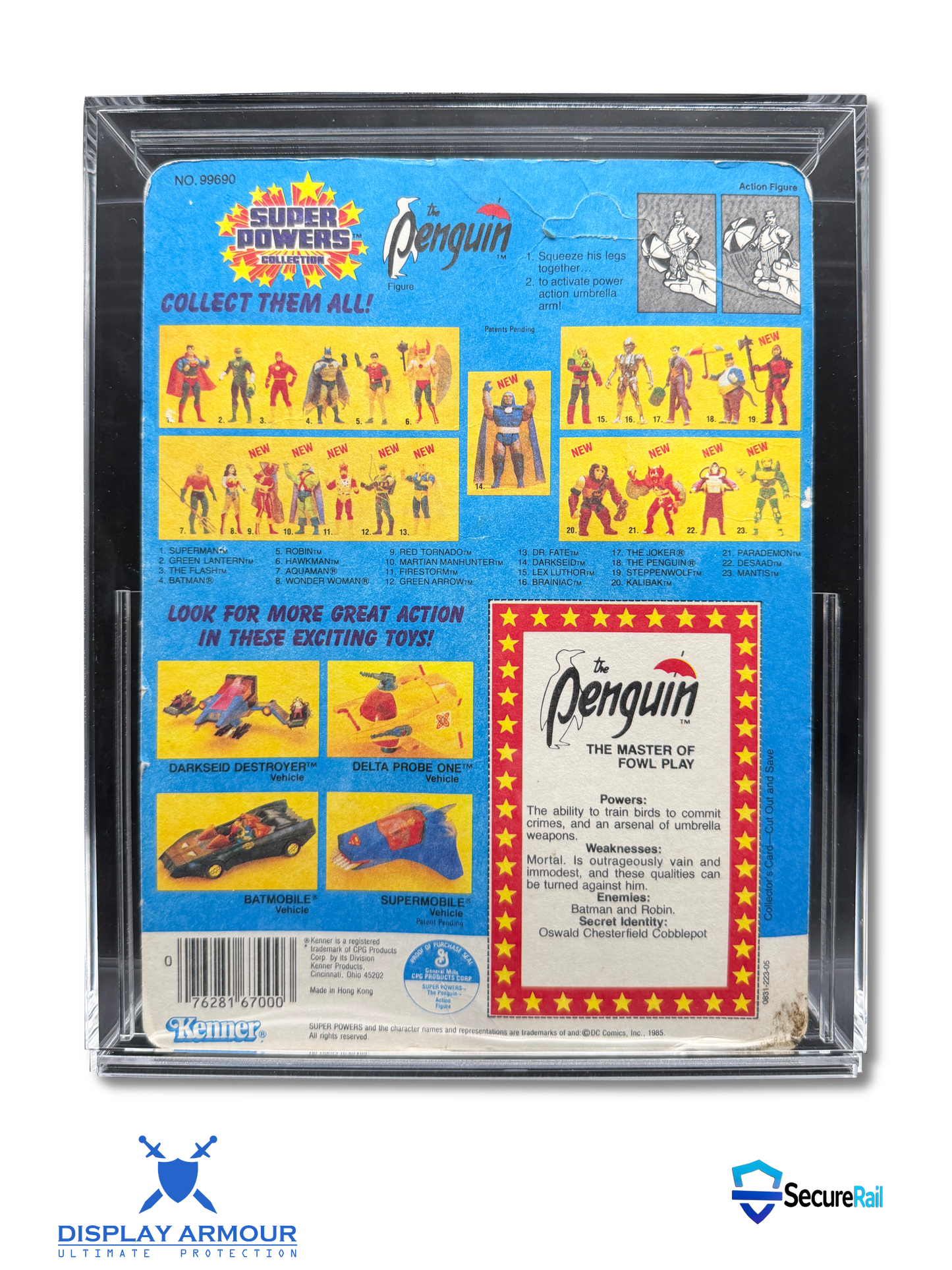 Super Powers Kenner MOC Action Figure Display Case – UV Acrylic Protector
