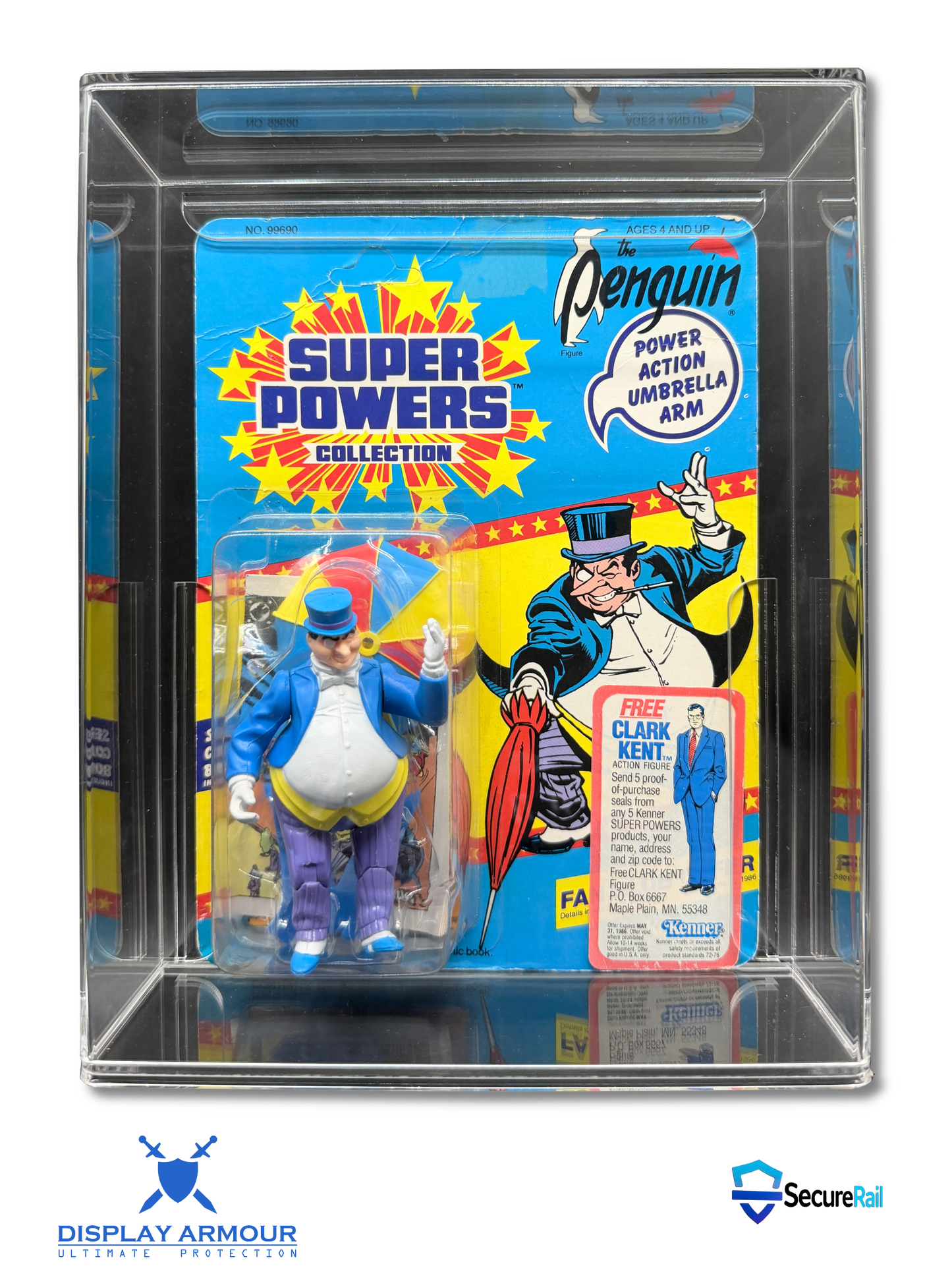 Super Powers Kenner MOC Action Figure Display Case – UV Acrylic Protector