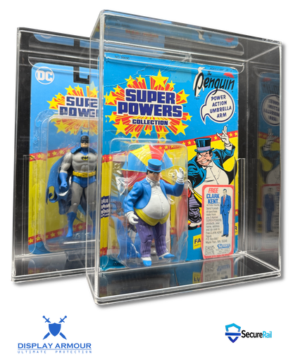 Super Powers Kenner MOC Action Figure Display Case – UV Acrylic Protector