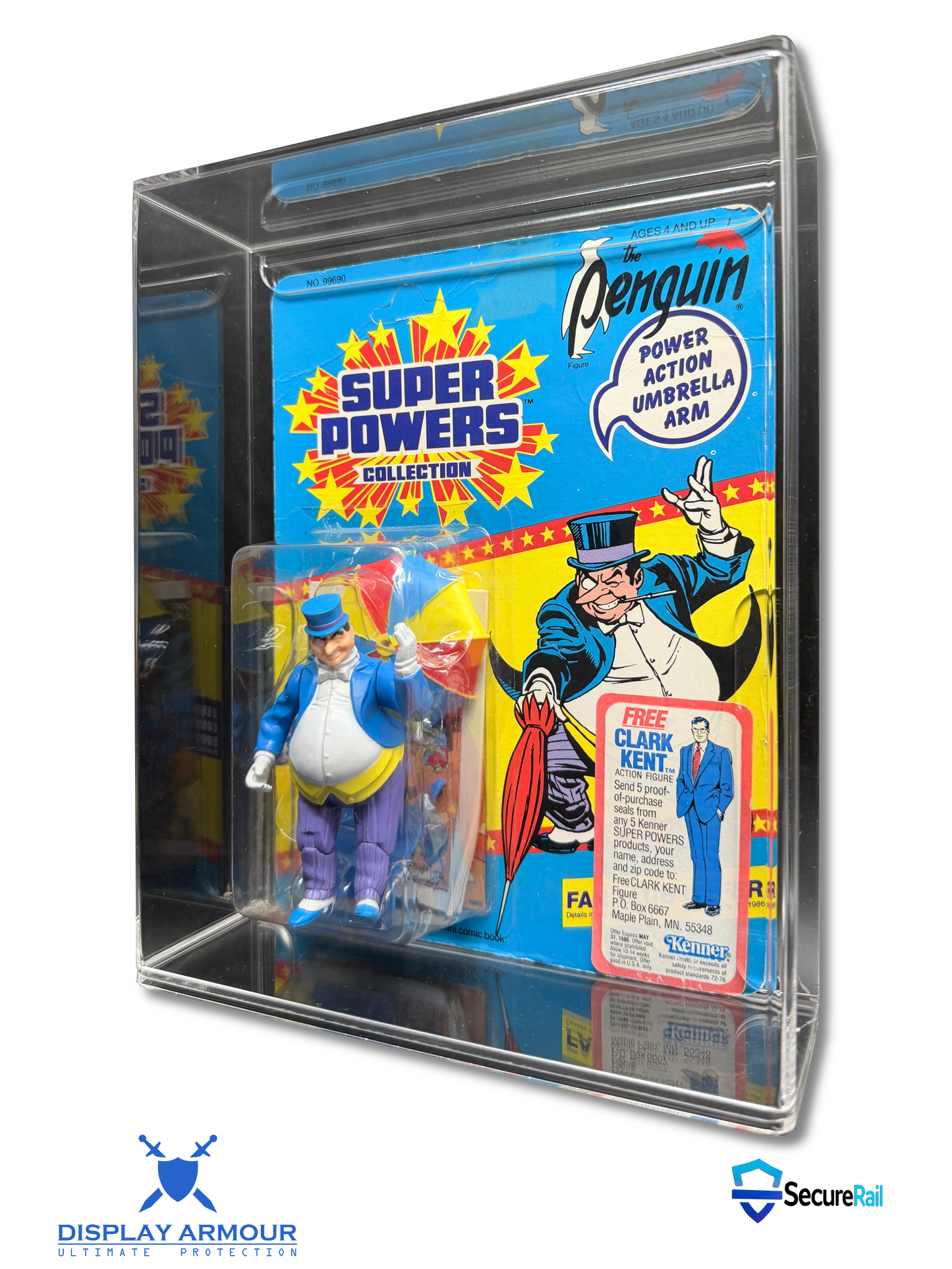 Super Powers Kenner MOC Action Figure Display Case – UV Acrylic Protector