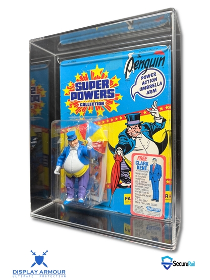 Super Powers Kenner MOC Action Figure Display Case – UV Acrylic Protector