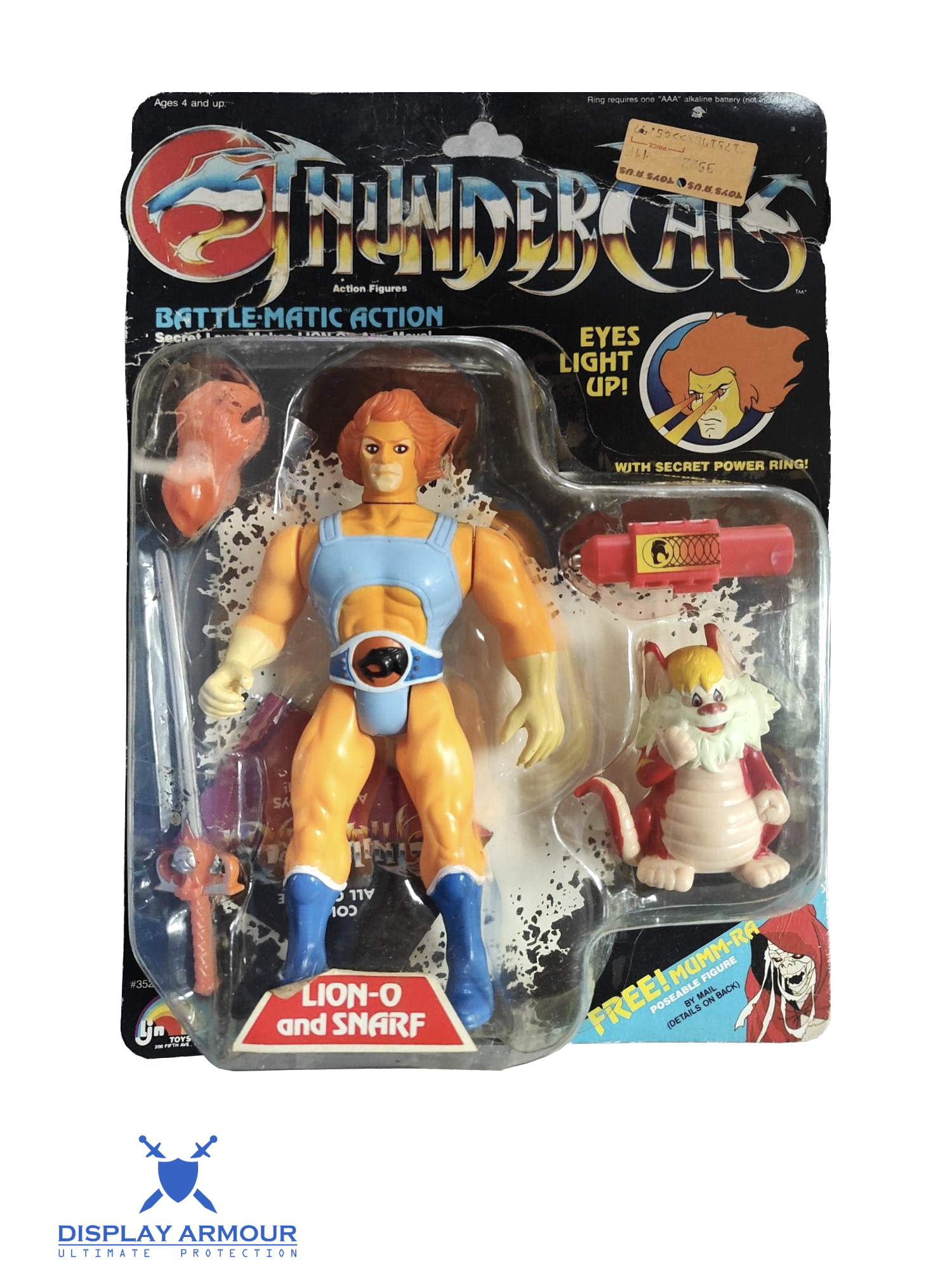Lion-O and Snarf mint on card vintage ThunderCats LJN figures