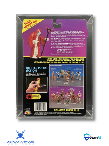 Thundercats LJN action figure acrylic display case card back artwork