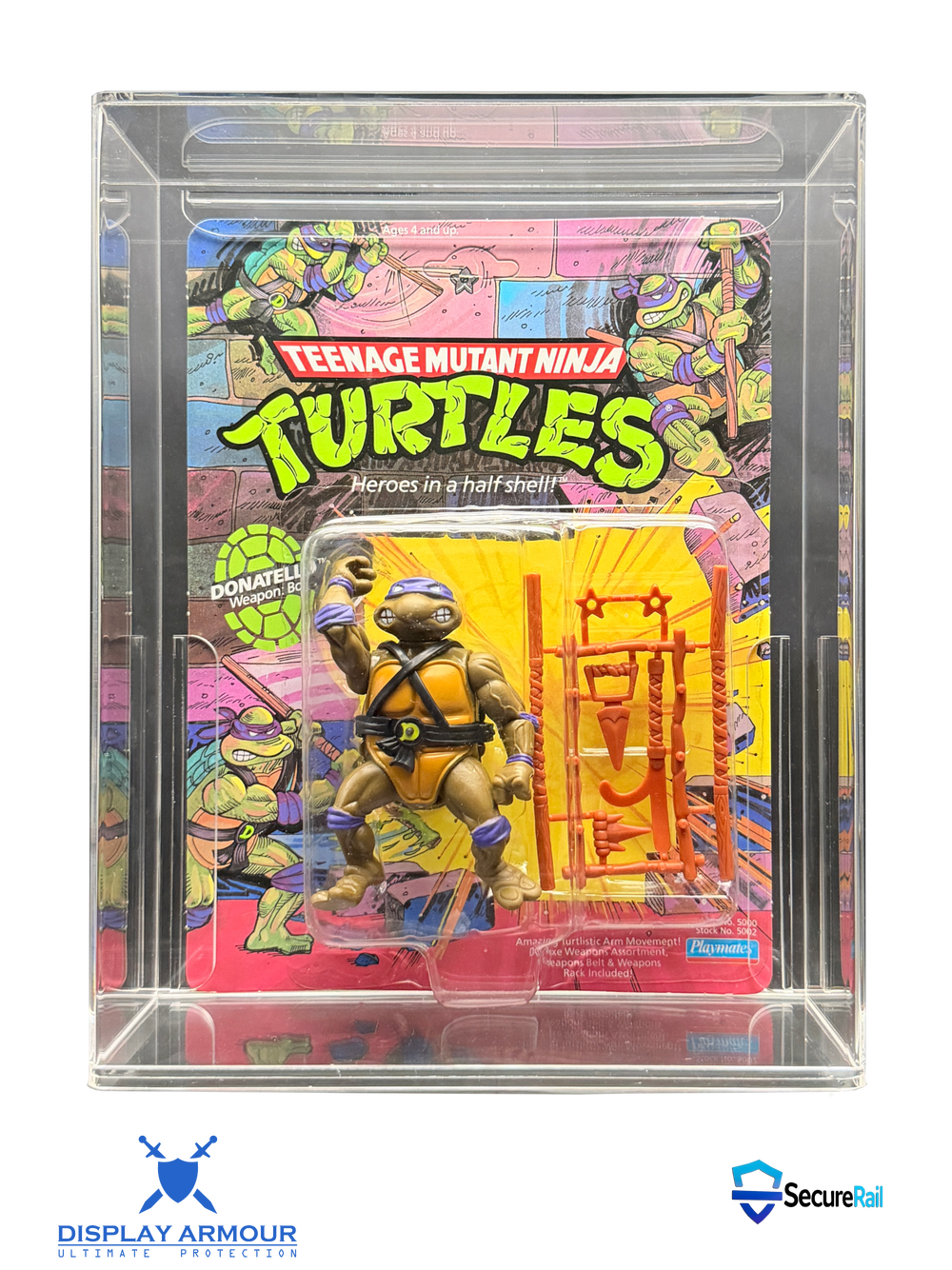TMNT 2022 Re-Issues acrylic display case for Playmates Teenage Mutant Ninja Turtles carded figures