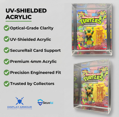 TMNT MOC Action Figure Display Case – Teenage Mutant Ninja Turtles Playmates UV Acrylic Protector