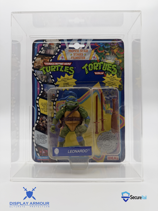 TMNT Leonardo Movie Star acrylic display case front view by Display Armour
