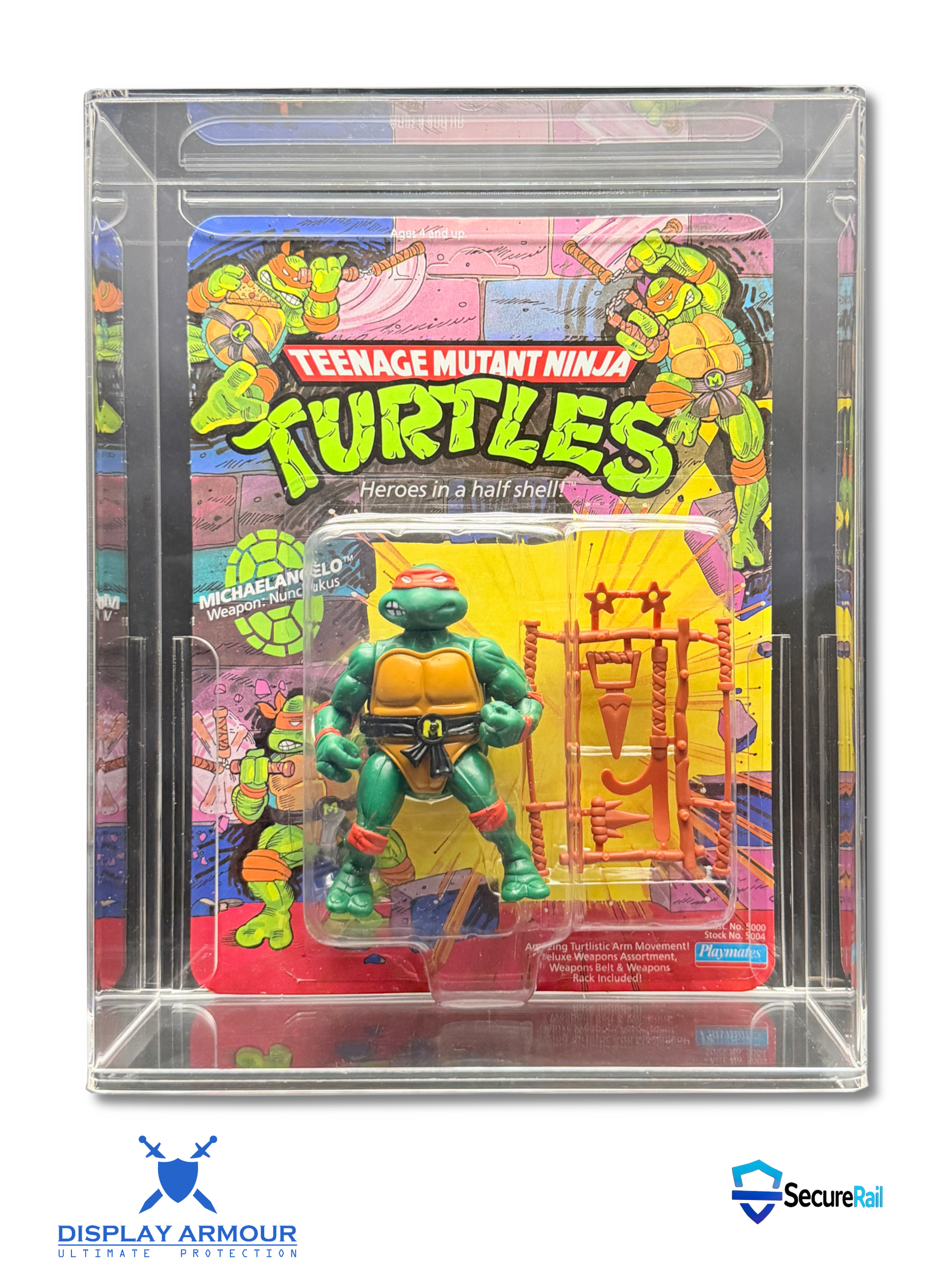 TMNT Display Case – Playmates 1988–1995 MOC UV Acrylic | Display