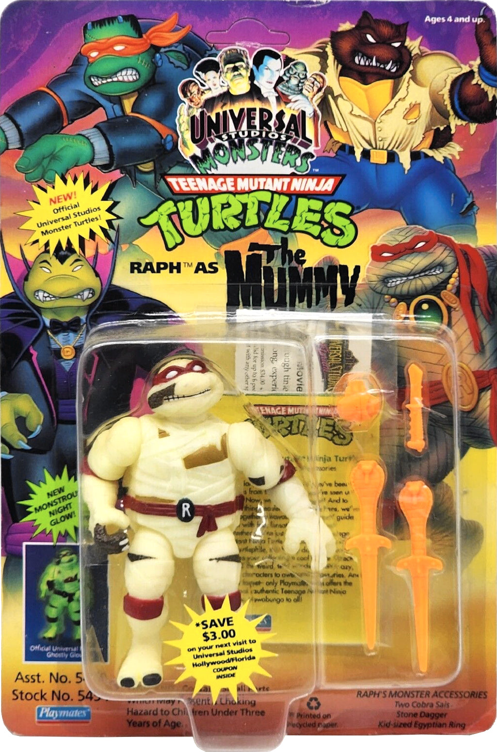 TMNT Universal Monsters acrylic display case for Teenage Mutant Ninja Turtles x Universal Monsters carded figures