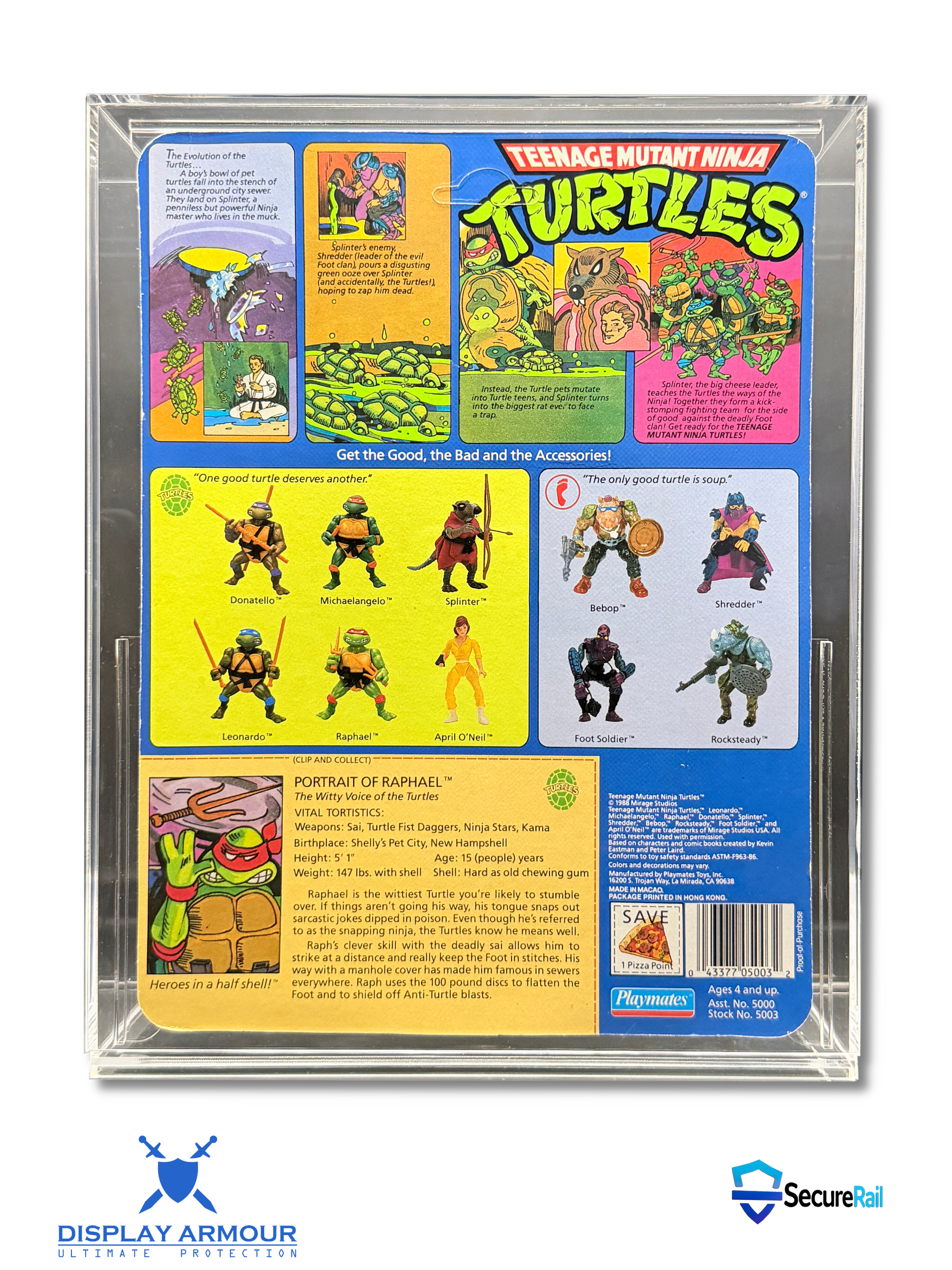 TMNT Display Case – Playmates 1988–1995 MOC UV Acrylic | Display