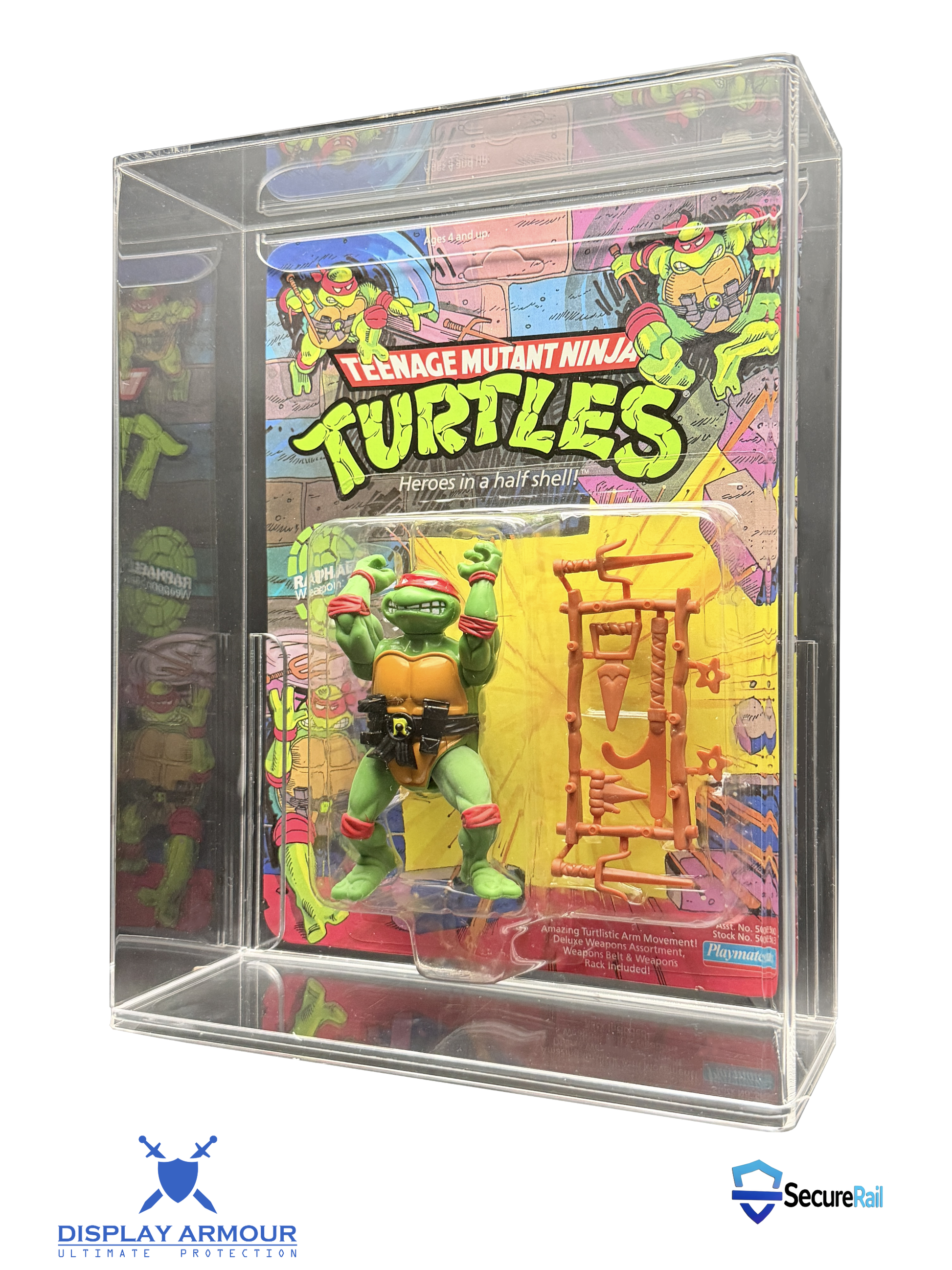 TMNT Display Case – Playmates 1988–1995 MOC UV Acrylic | Display
