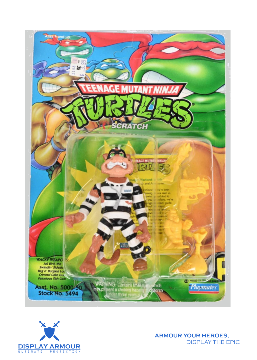 TMNT Scratch the Cat (Playmates) mint on card display