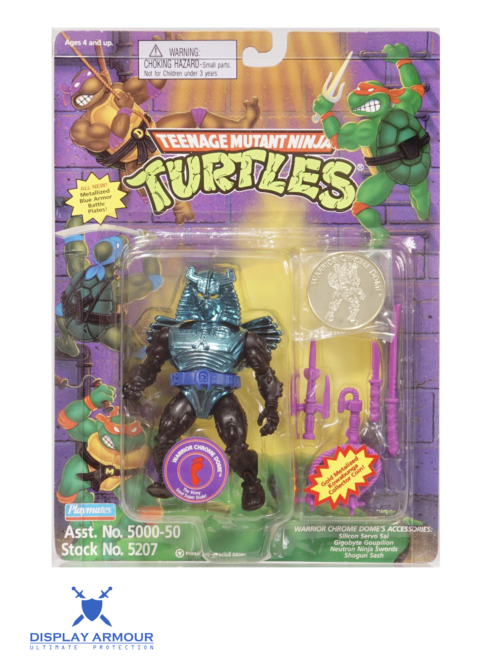 Warrior Chrome Dome 1995 vintage TMNT Playmates figure