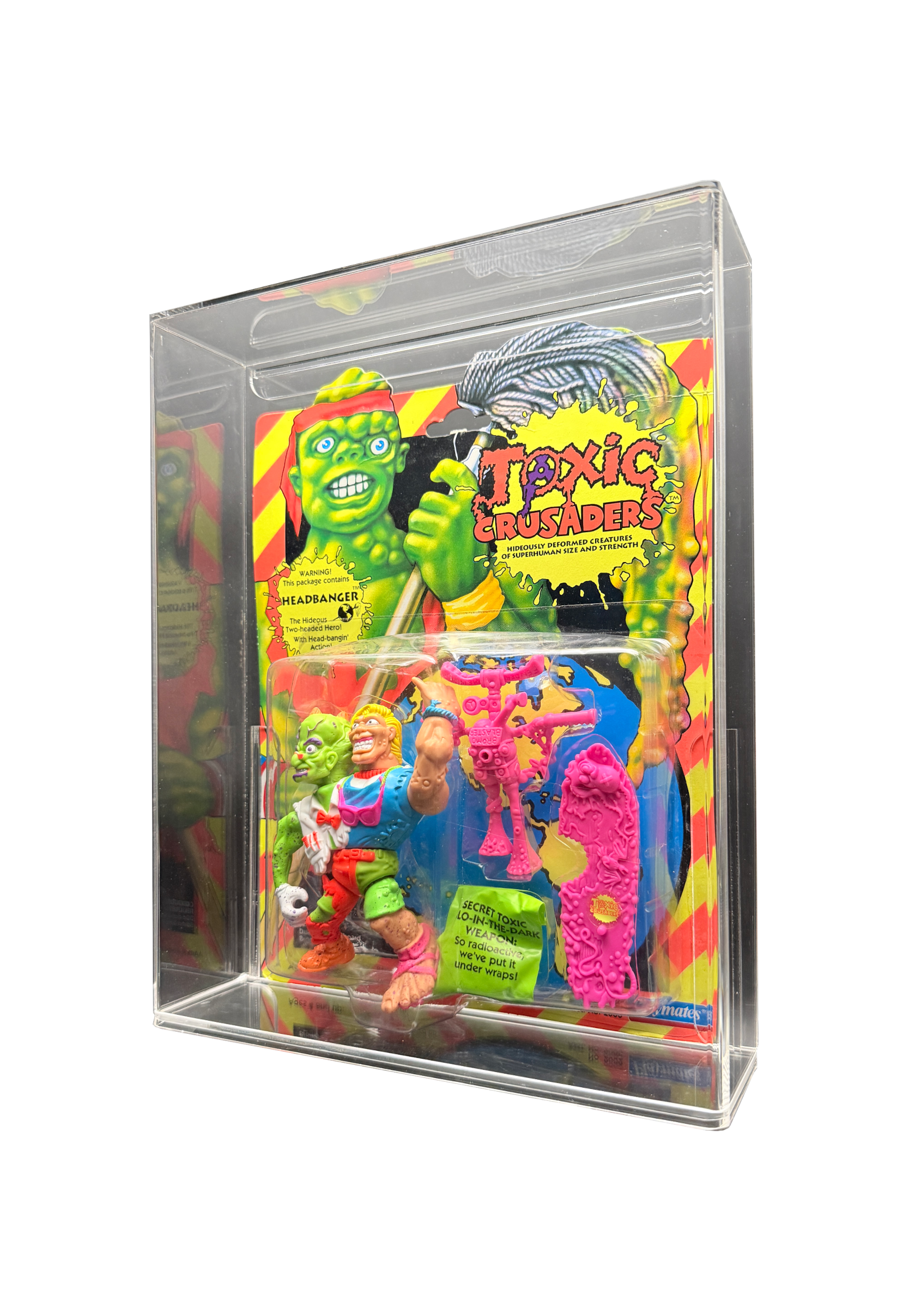 Toxic Crusaders action figure in Display Armour acrylic display case