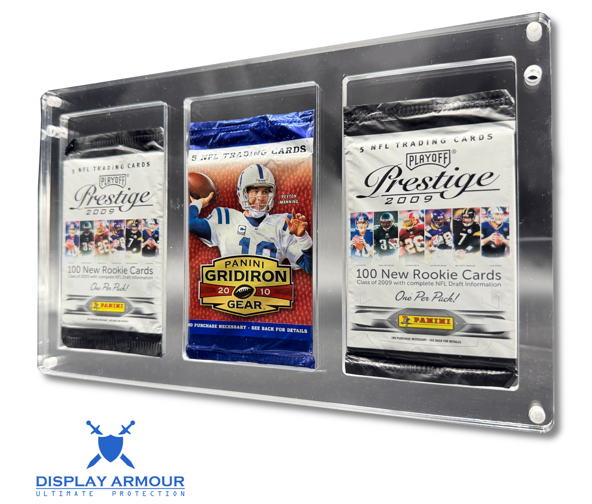 Trading Card Booster Pack Acrylic Display Case – 3 Pack