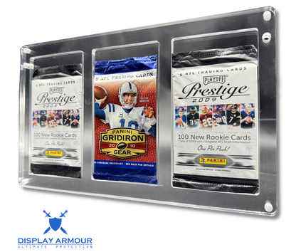Trading Card Booster Pack Acrylic Display Case – 3 Pack