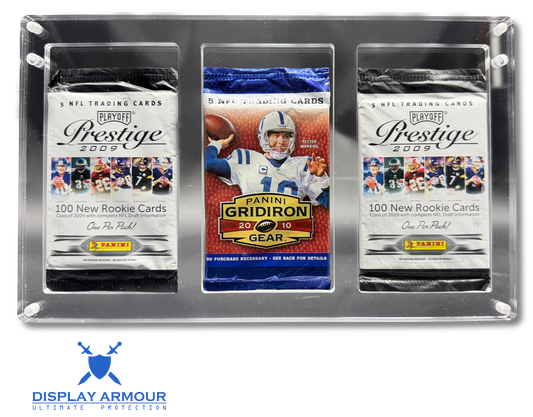 Trading Card Booster Pack Acrylic Display Case – 3 Pack