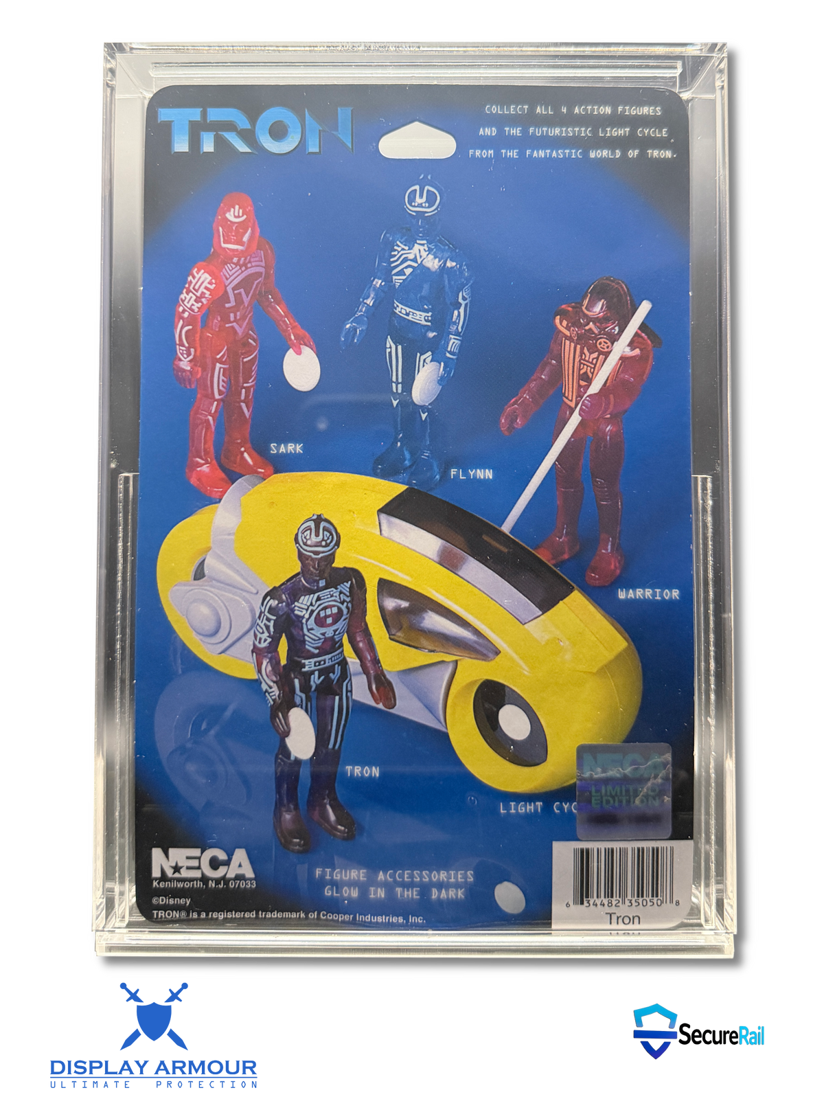 Tron action figure card back artwork