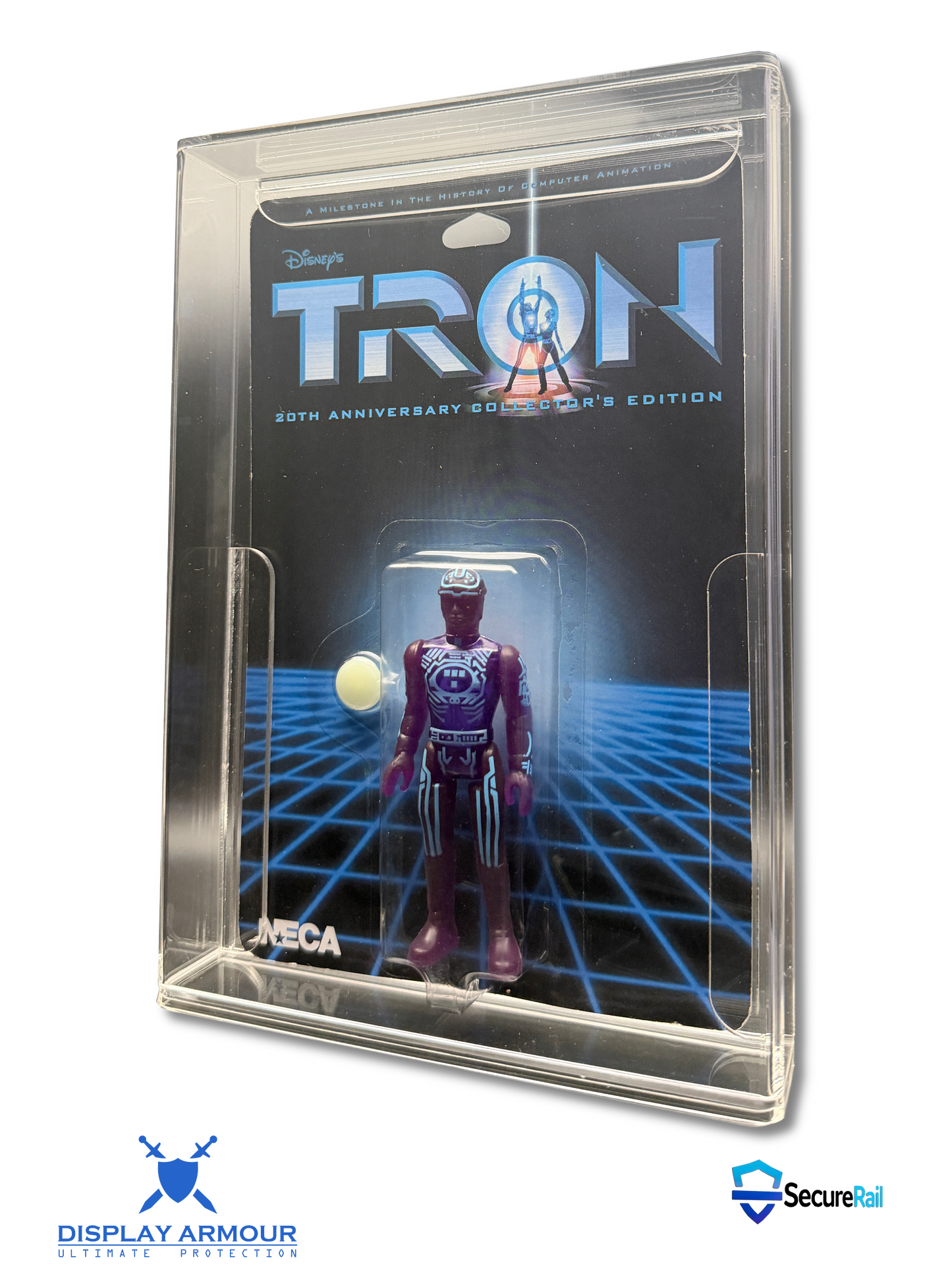 TRON NECA Mint on Card (MOC) Action Figure Display Case – UV Acrylic Protector