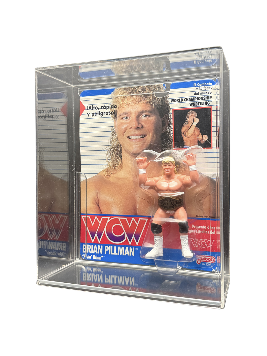Brian Pillman WCW Galoob action figure in Display Armour 4 mm UV acrylic display case