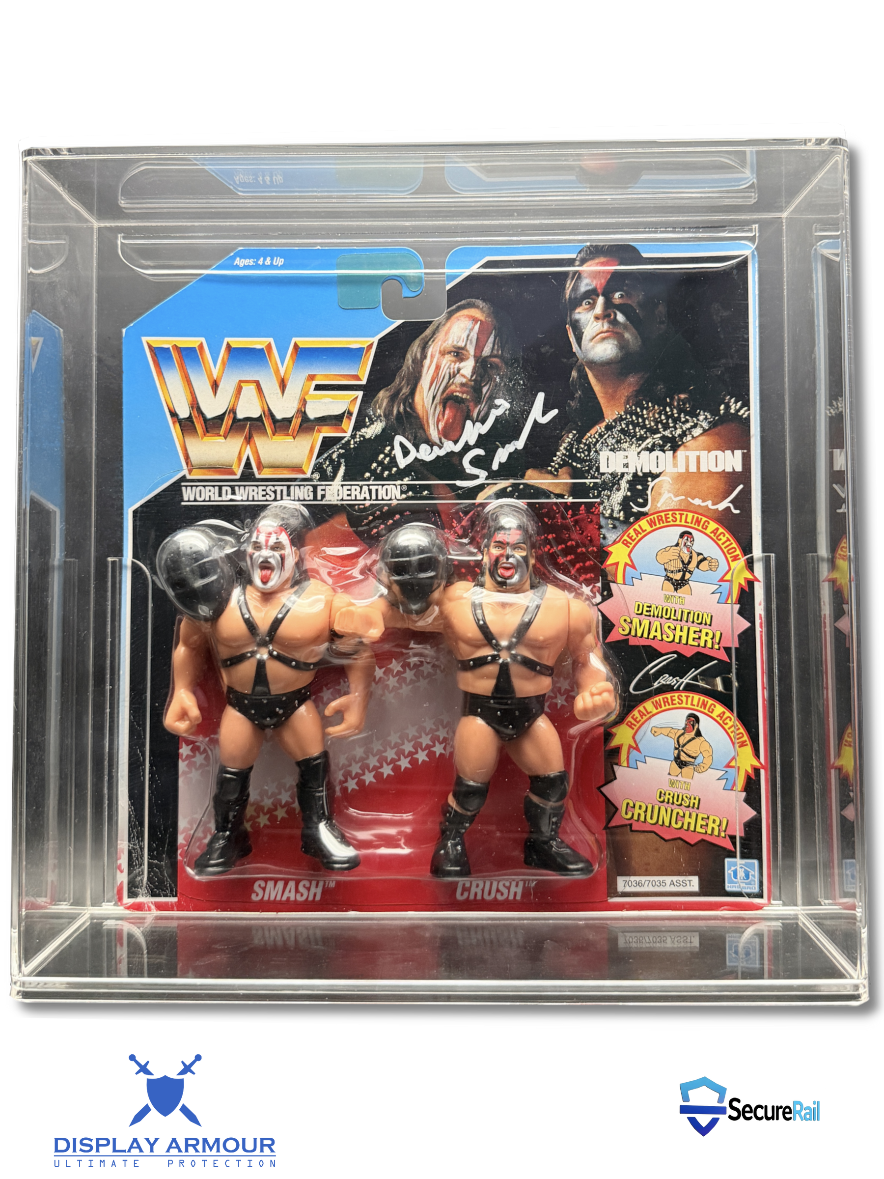 WWF Hasbro tag team acrylic display case for Demolition, Legion of Doom and two-pack figures
