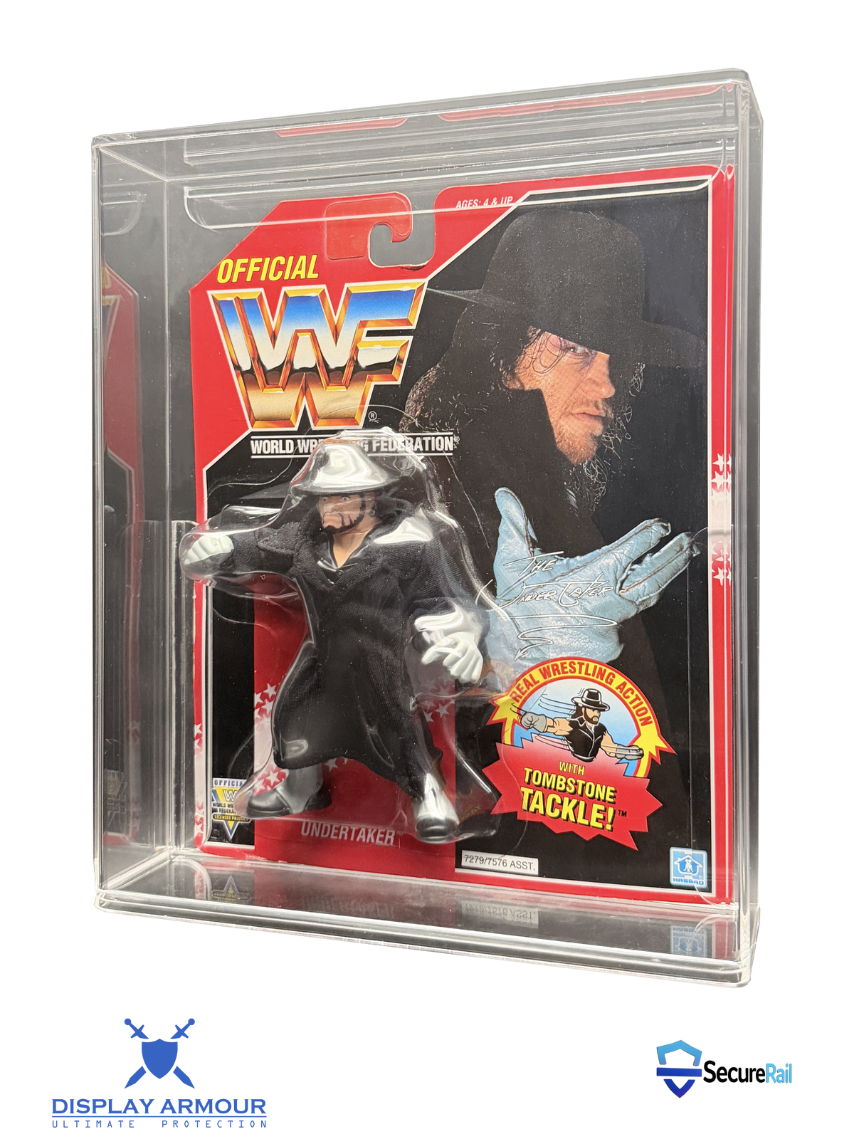 WWF Hasbro MOC action figure in Display Armour acrylic display case