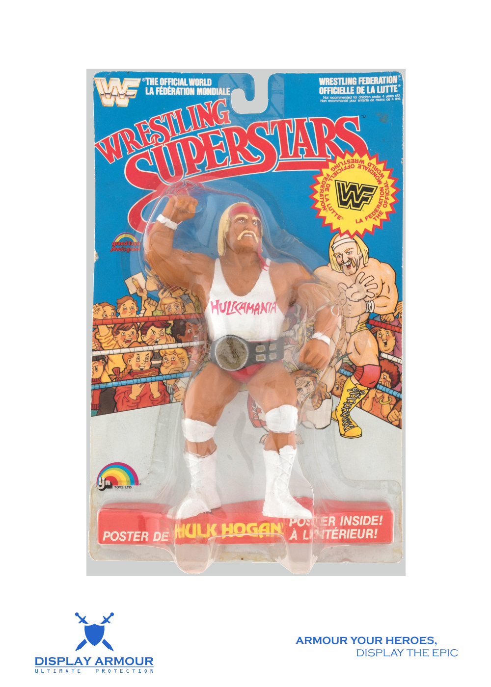 LJN WWF Hulk Hogan carded figure protected for display