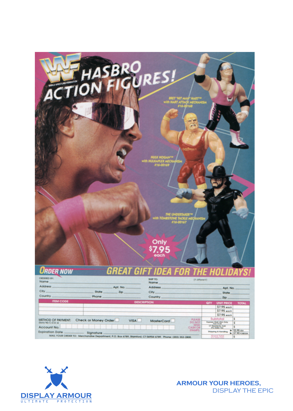 WWF Hasbro mail away figures Hulk Hogan Bret Hart Undertaker rare wrestling figures